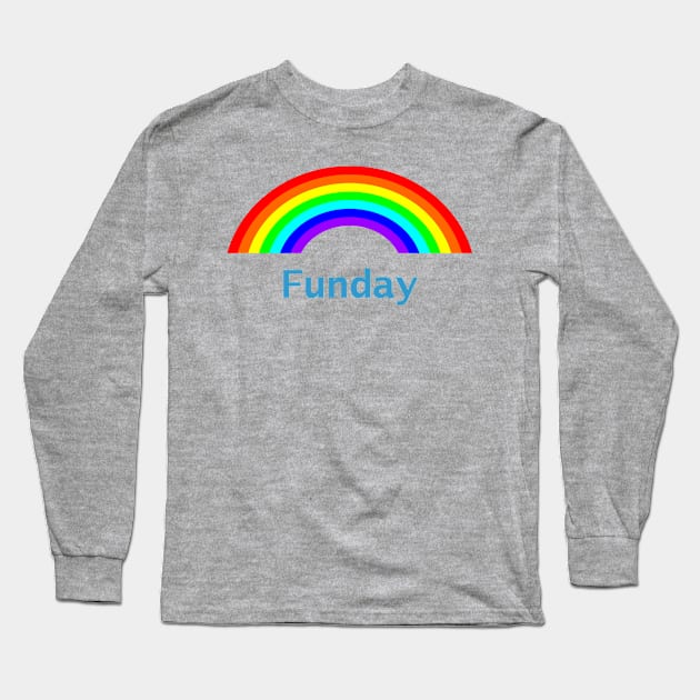 Funday Rainbows Long Sleeve T-Shirt by ellenhenryart